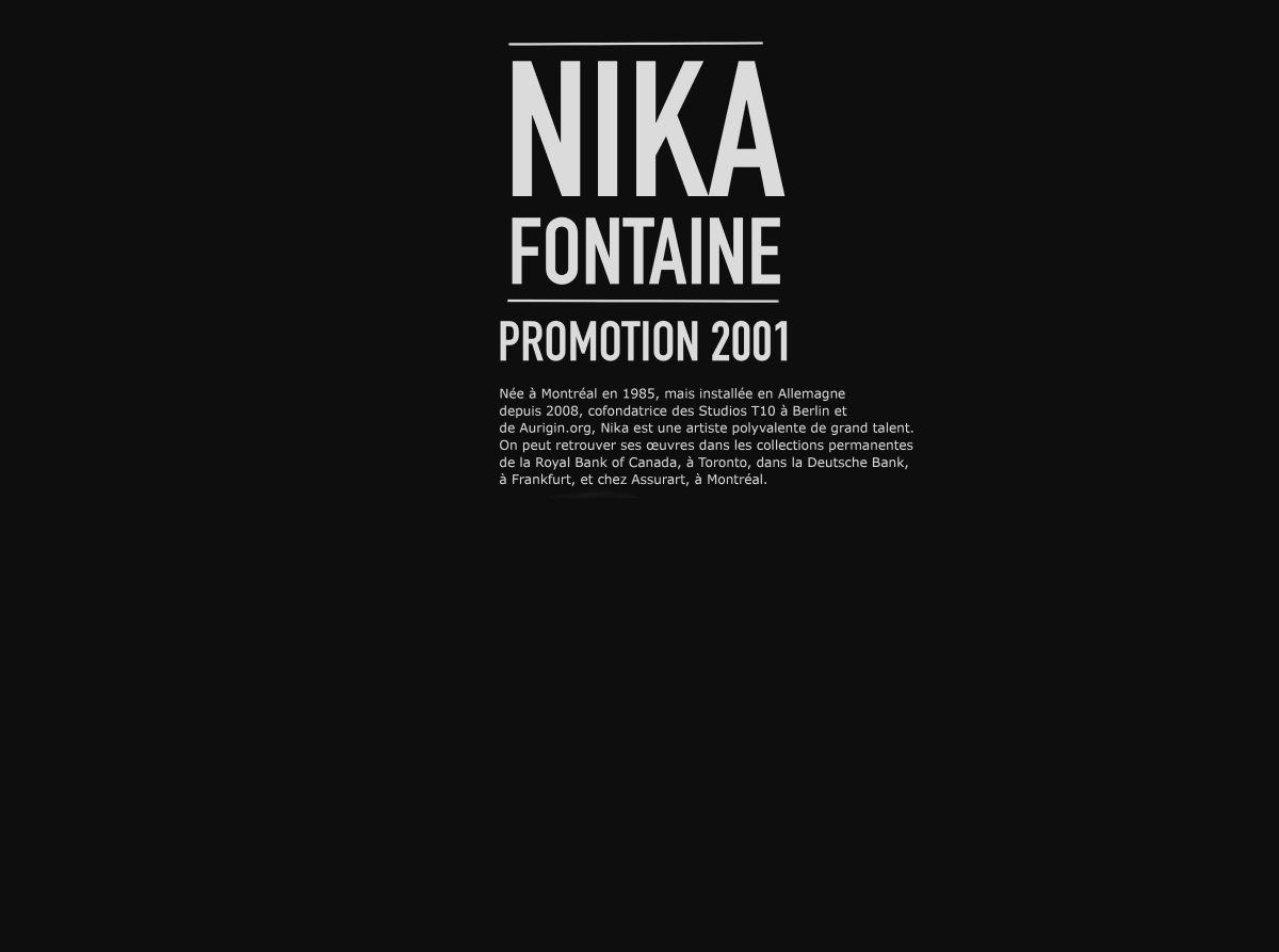 Intronisation de Nika Fontaine, grande artiste multidisciplinaire, au Panthéon culturel !